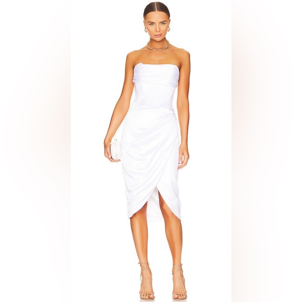 NWT Bardot Jamila Corset Dress in White, Size 6 - Picture 1 of 16